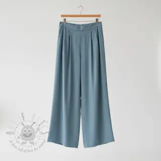 Katoenen stof met viscose petrol