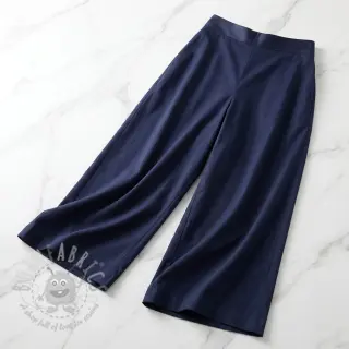 Katoenen stof met viscose navy