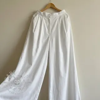 Katoenen stof met viscose white