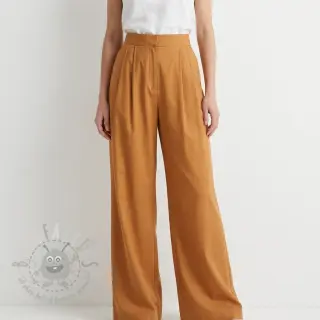 Katoenen stof met viscose bronze
