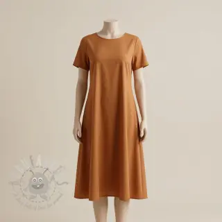 Katoenen stof met viscose bronze