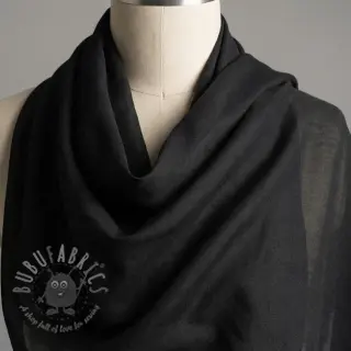 Katoenen stof met viscose black