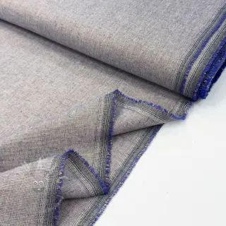 Katoenen stof met linnen LUREX blue