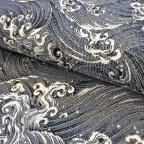 Decoratiestof jacquard Swell allover argent