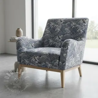 Decoratiestof jacquard Swell allover argent