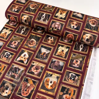 Decoratiestof Dogs golden age digital print