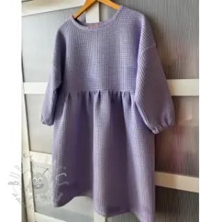 Katoen met wafelbinding bright lilac
