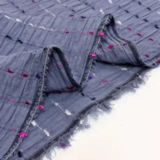 Bavlnená látka DOBBY CRINKLE Stripe jeans