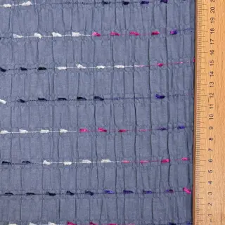 Bavlnená látka DOBBY CRINKLE Stripe jeans