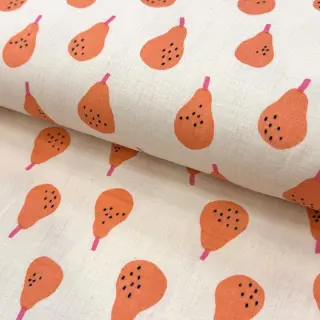 Dvojitá gázovina/mušelín Pears peach by JENNIFER BOURON ORGANIC