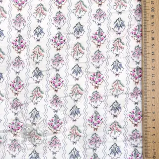 Dubbelgaas/mousseline STEPPED Flowers light pink digital print