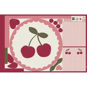 Bavlnená látka Cherries playmat PANEL digital print