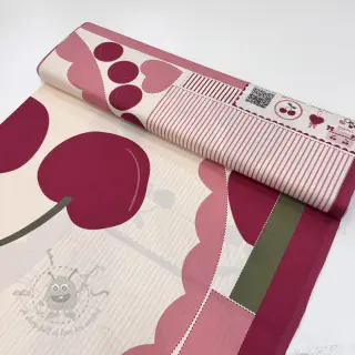 Katoenen stof Cherries playmat PANEL digital print