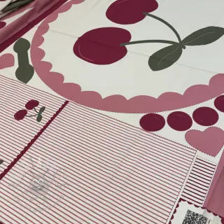 Katoenen stof Cherries playmat PANEL digital print