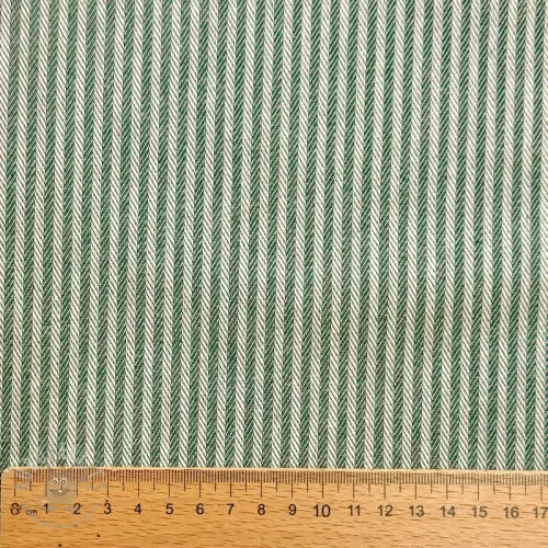 Decoratiestof DOBBY Colored stripe army green