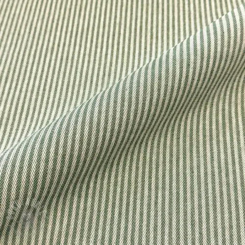 Decoratiestof DOBBY Colored stripe army green