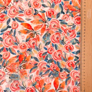 Viscose RAYON POPLIN Printed Rosie design B
