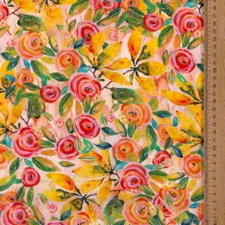 Viskóza RAYON POPLIN Printed Rosie design C