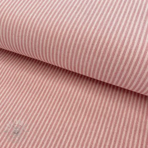 Decoratiestof DOBBY Colored stripe blush