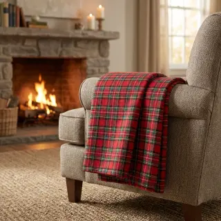 Bavlnená látka LIGHT FLANNEL Check design G