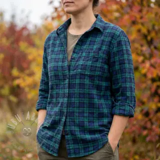 Katoenen stof LIGHT FLANNEL Check design A