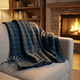 Katoenen stof LIGHT FLANNEL Check design En