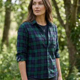 Katoenen stof LIGHT FLANNEL Check design B