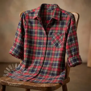 Katoenen stof LIGHT FLANNEL Check design C