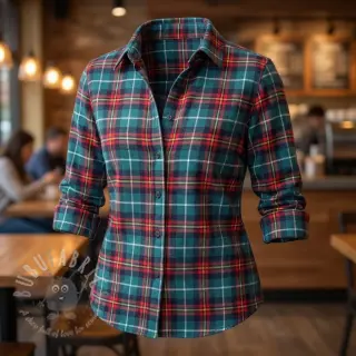 Katoenen stof LIGHT FLANNEL Check design E