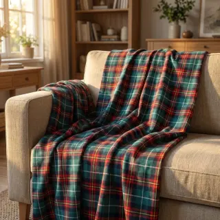 Bavlnená látka LIGHT FLANNEL Check design E