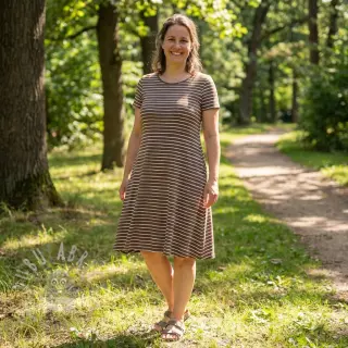 Úplet Stripes dark khaki