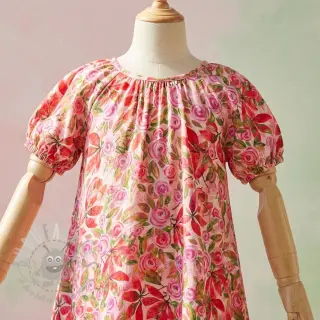 Viscose RAYON POPLIN Printed Rosie design A