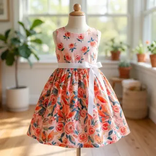 Viskóza RAYON POPLIN Printed Rosie design B