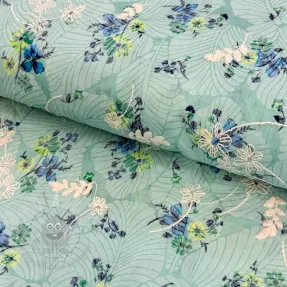 Katoenen stof met bijmenging van Burny lovely green