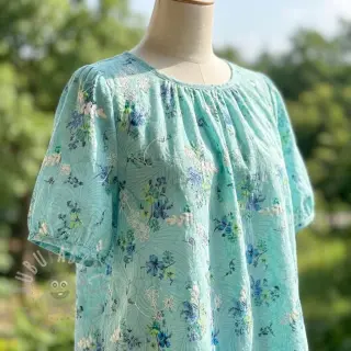 Katoenen stof met bijmenging van Burny lovely green