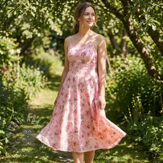 Katoenen stof met bijmenging van Burny lovely pink