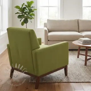 Katoenen stof TWILL soft brushed lime