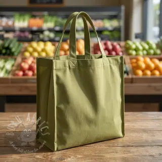 Katoenen stof TWILL soft brushed lime