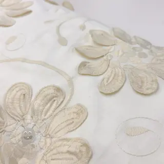 Katoenen stof EMBROIDERY Bellagio butter