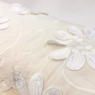 Katoenen stof EMBROIDERY Bellagio cream