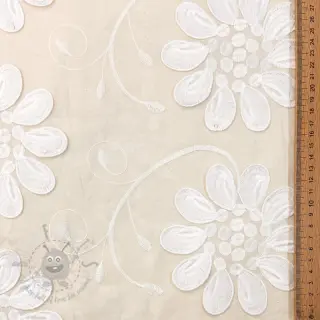 Katoenen stof EMBROIDERY Bellagio cream