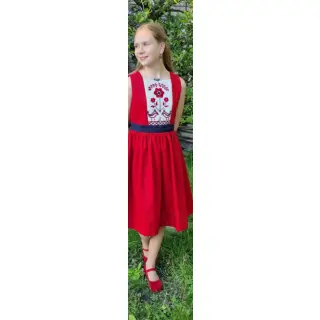 Ľan predpraný dark red