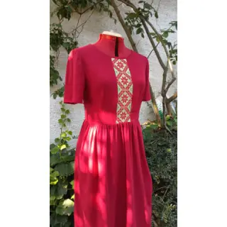 Ľan predpraný dark red