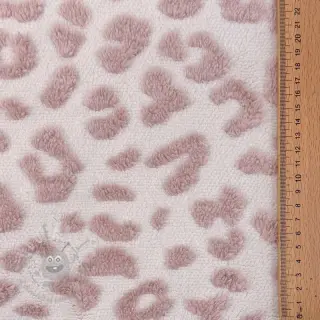 Mantelstof TEDDY Panthera old pink