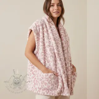 Mantelstof TEDDY Panthera old pink