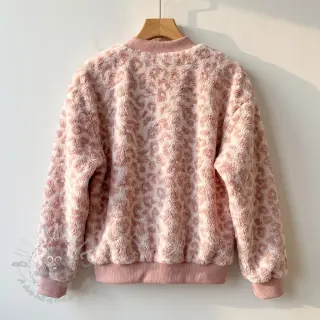 Mantelstof TEDDY Panthera old pink