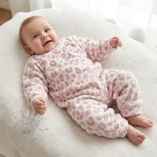 Mantelstof TEDDY Panthera old pink