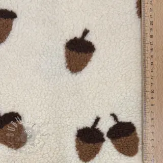Mantelstof TEDDY JACQUARD Acorns