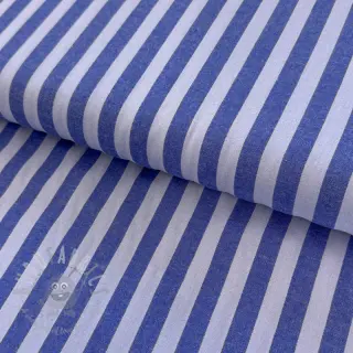 Katoenen stof YARN DYED BIG Stripes blue
