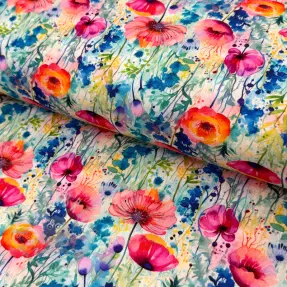 Viscose met linnen Bright and bold design C